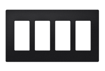 Crestron FP-G4-B-S FP-G4-B-S Decorator Style Faceplate, 4-Gang, Black Smooth